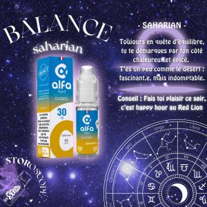 VAP STOR-ies STORoscope quel liquide es tu horoscope STOR e-cigarette (7) Balance Saharian Alfaliquid by STOR e-cigarette